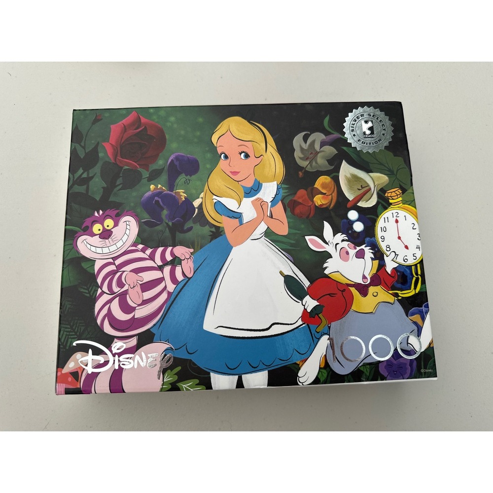 Disney Alice in Wonderland Ceaco 1000 Piece Puzzle Silver Select Ed CEA12487